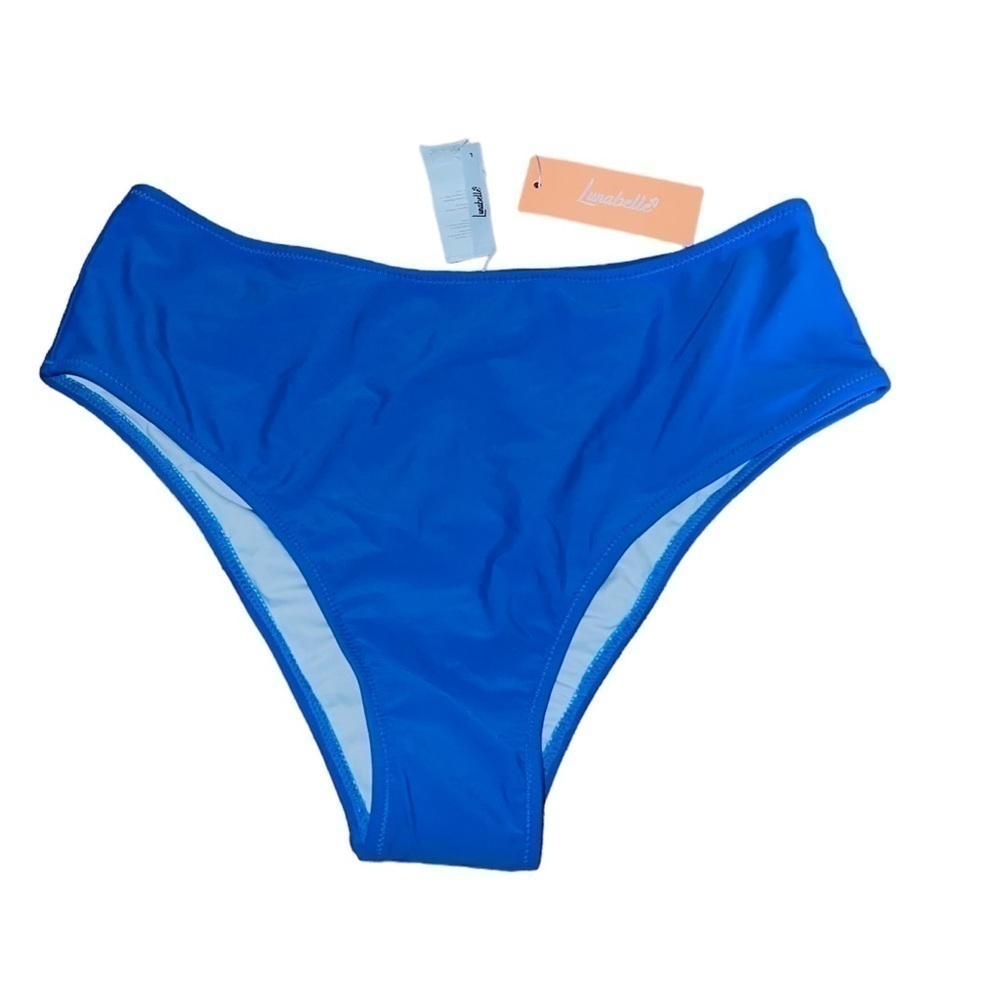 Lunabelle Thigh High Royal Blue Bikini Bottom Large NWT
